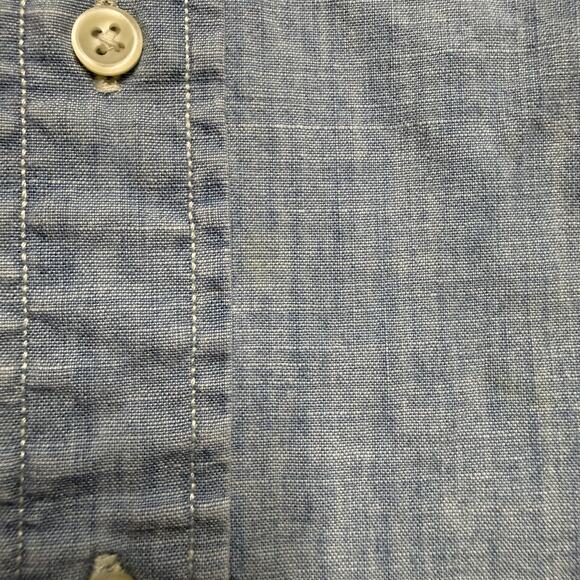 Polo Ralph Lauren New Classic Western Shirt Mens XXL 2XL Blue Chambray Vtg 90's - Picture 8 of 10